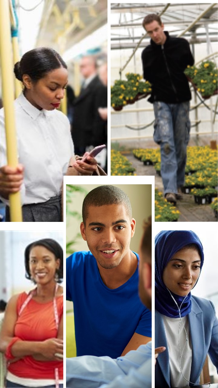 Collage of worksite photos